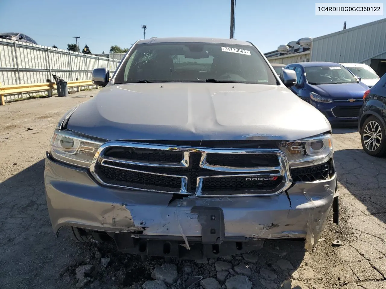 2016 Dodge Durango Limited VIN: 1C4RDHDG0GC360122 Lot: 74173064