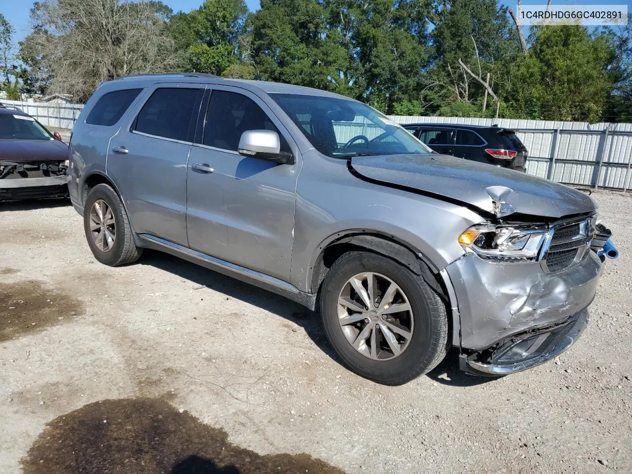 2016 Dodge Durango Limited VIN: 1C4RDHDG6GC402891 Lot: 74297854