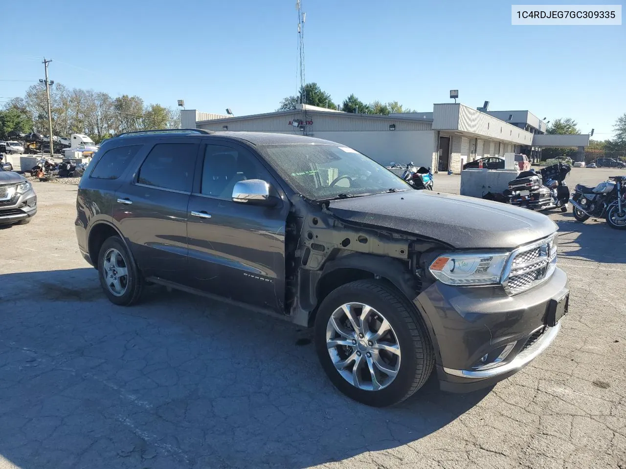 2016 Dodge Durango Citadel VIN: 1C4RDJEG7GC309335 Lot: 75211624