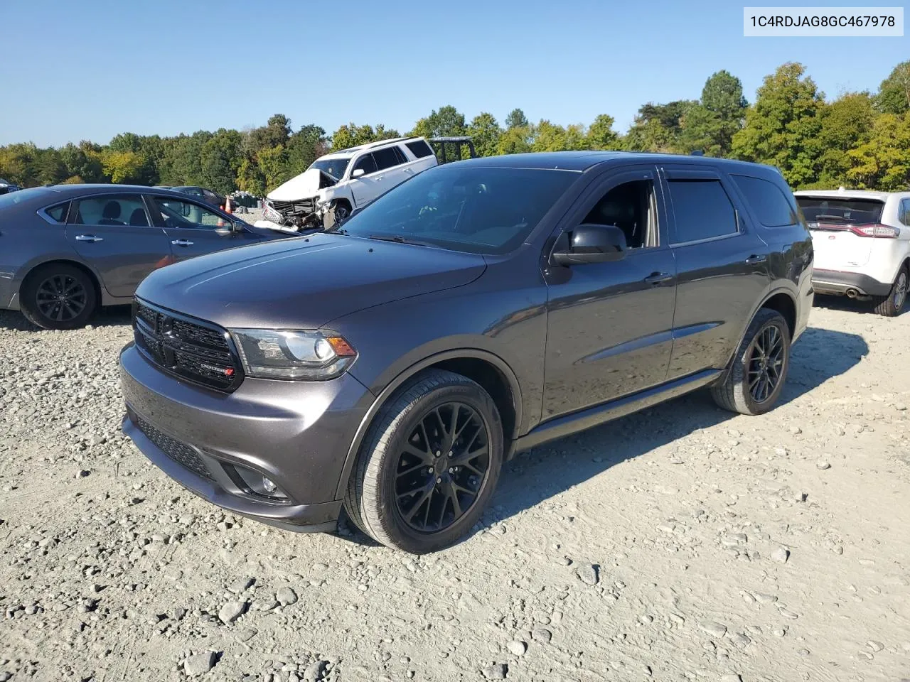 2016 Dodge Durango Sxt VIN: 1C4RDJAG8GC467978 Lot: 75253244