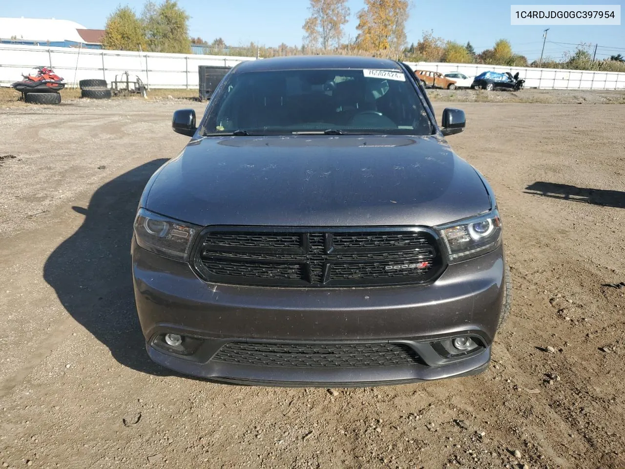 2016 Dodge Durango Limited VIN: 1C4RDJDG0GC397954 Lot: 76502424