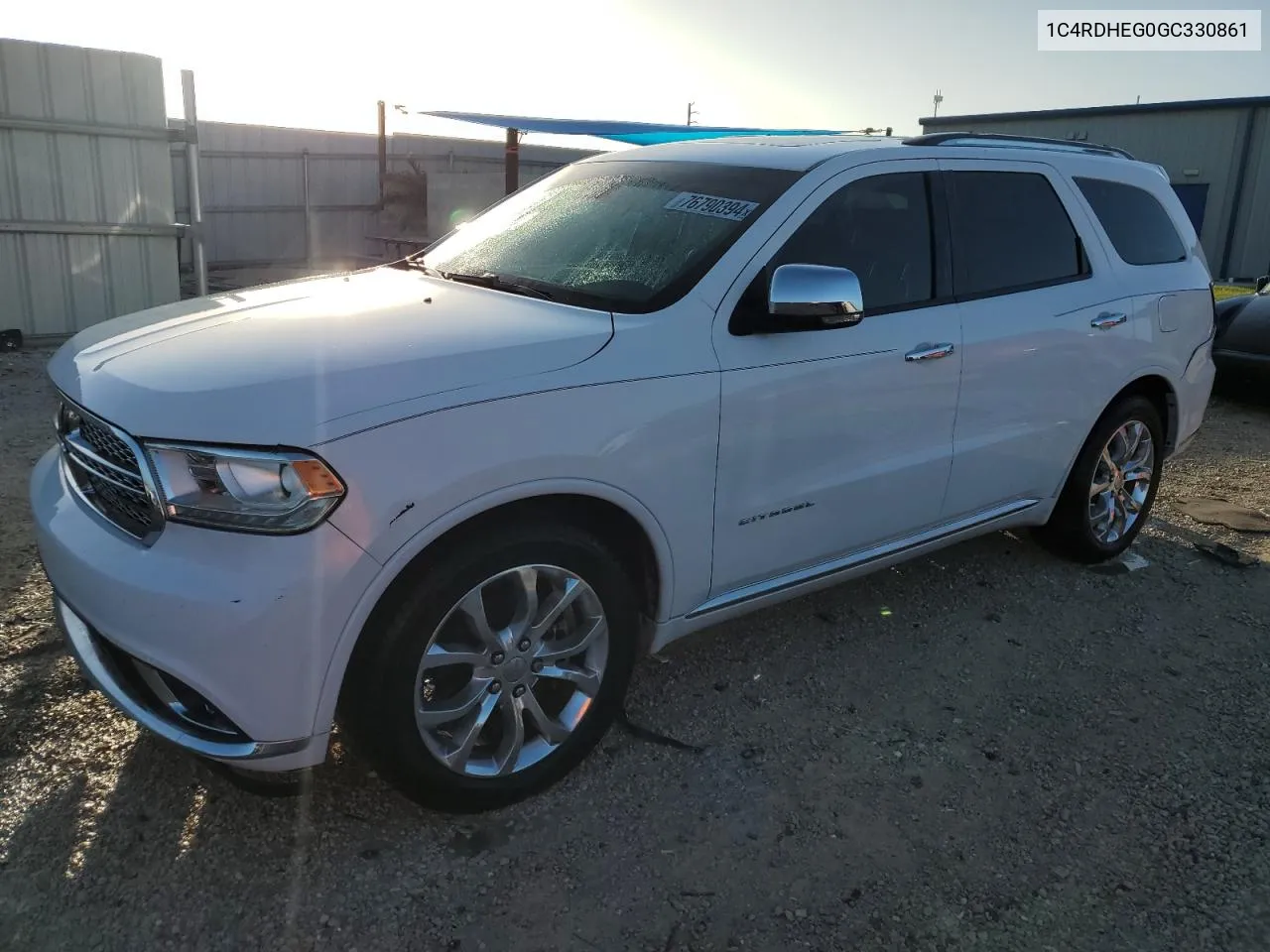 2016 Dodge Durango Citadel VIN: 1C4RDHEG0GC330861 Lot: 76790394