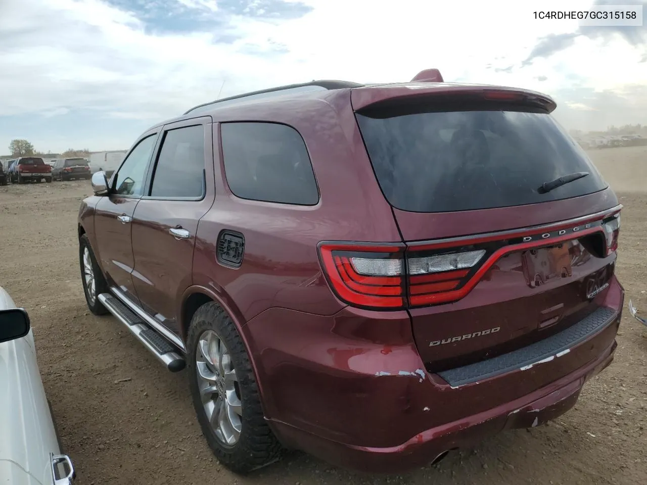 2016 Dodge Durango Citadel VIN: 1C4RDHEG7GC315158 Lot: 77097994