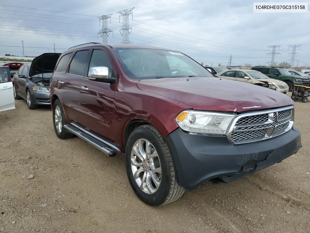 2016 Dodge Durango Citadel VIN: 1C4RDHEG7GC315158 Lot: 77097994