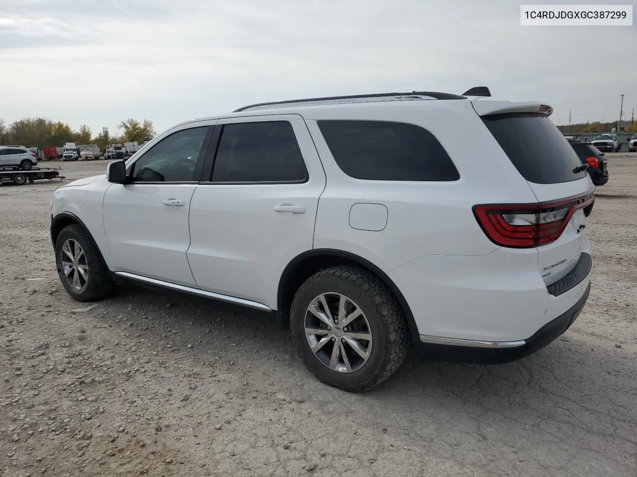 2016 Dodge Durango Limited VIN: 1C4RDJDGXGC387299 Lot: 77782384