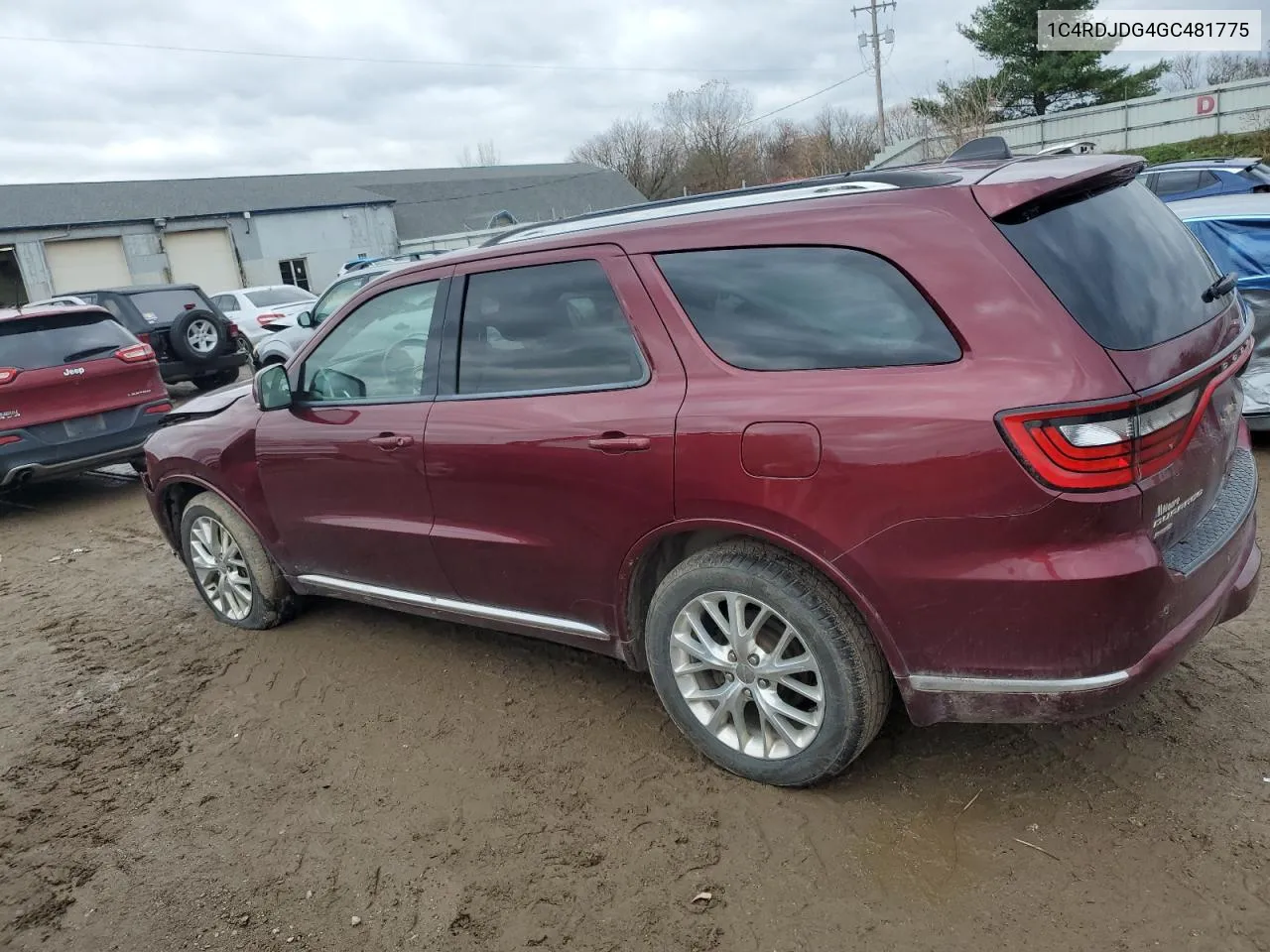 2016 Dodge Durango Limited VIN: 1C4RDJDG4GC481775 Lot: 78507664