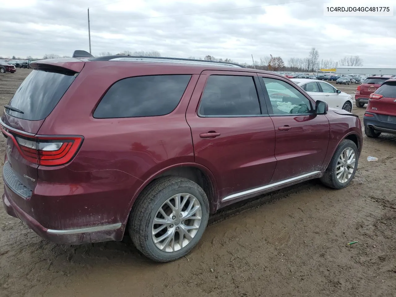 2016 Dodge Durango Limited VIN: 1C4RDJDG4GC481775 Lot: 78507664