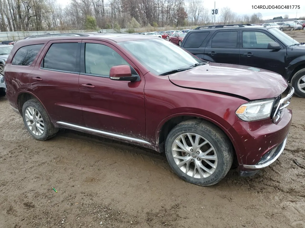 2016 Dodge Durango Limited VIN: 1C4RDJDG4GC481775 Lot: 78507664