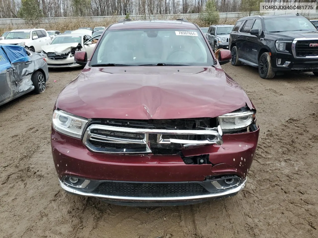 2016 Dodge Durango Limited VIN: 1C4RDJDG4GC481775 Lot: 78507664