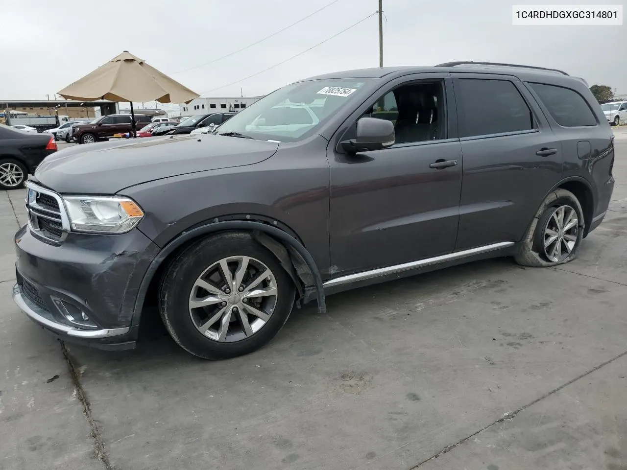 2016 Dodge Durango Limited VIN: 1C4RDHDGXGC314801 Lot: 78825754