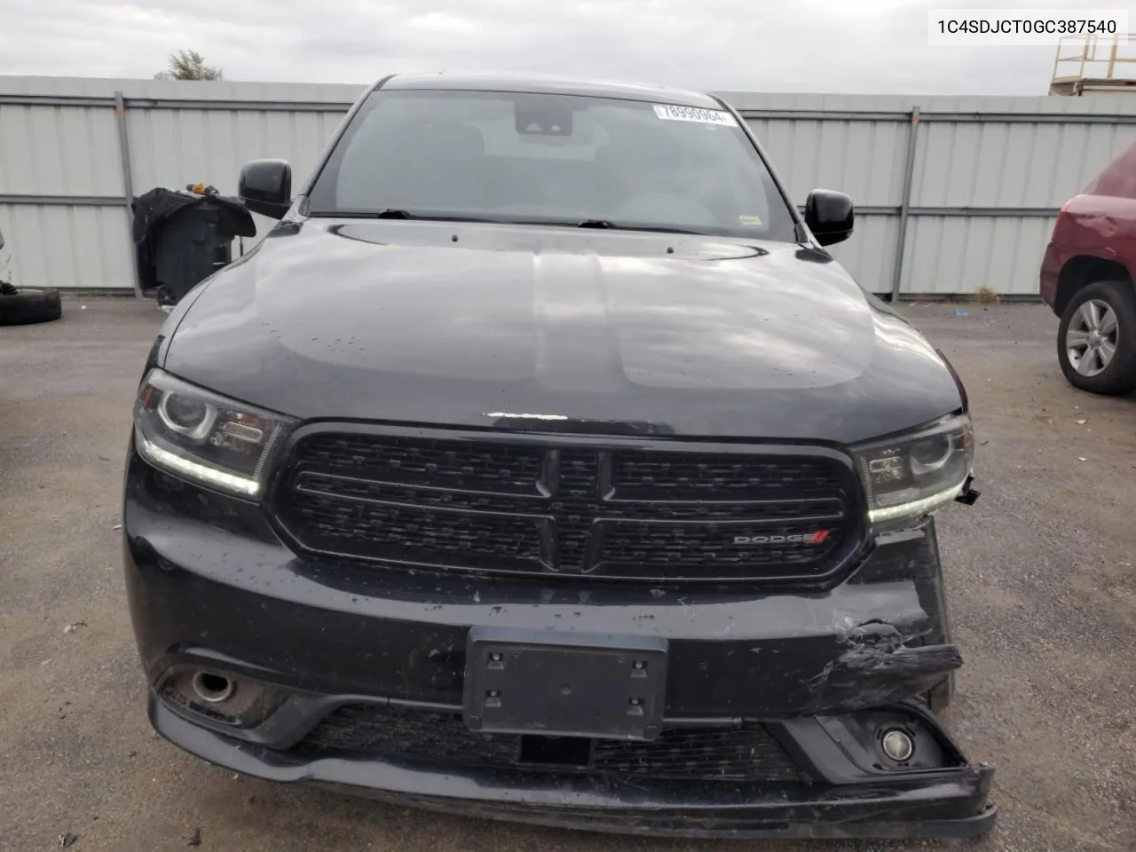 2016 Dodge Durango R/T VIN: 1C4SDJCT0GC387540 Lot: 78990964