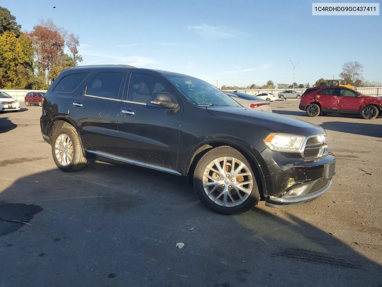 2016 Dodge Durango Limited VIN: 1C4RDHDG9GC437411 Lot: 79962794