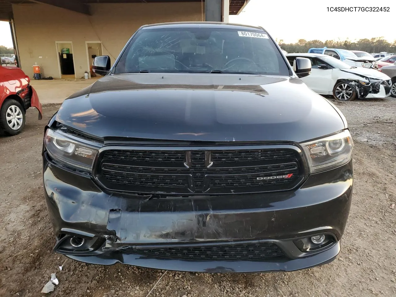 2016 Dodge Durango R/T VIN: 1C4SDHCT7GC322452 Lot: 80170064