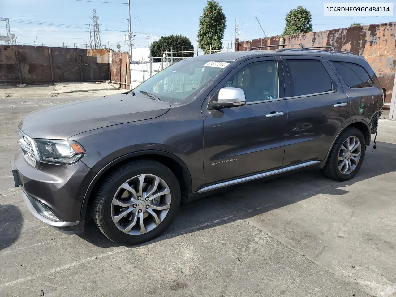 2016 Dodge Durango Citadel VIN: 1C4RDHEG9GC484114 Lot: 81320344