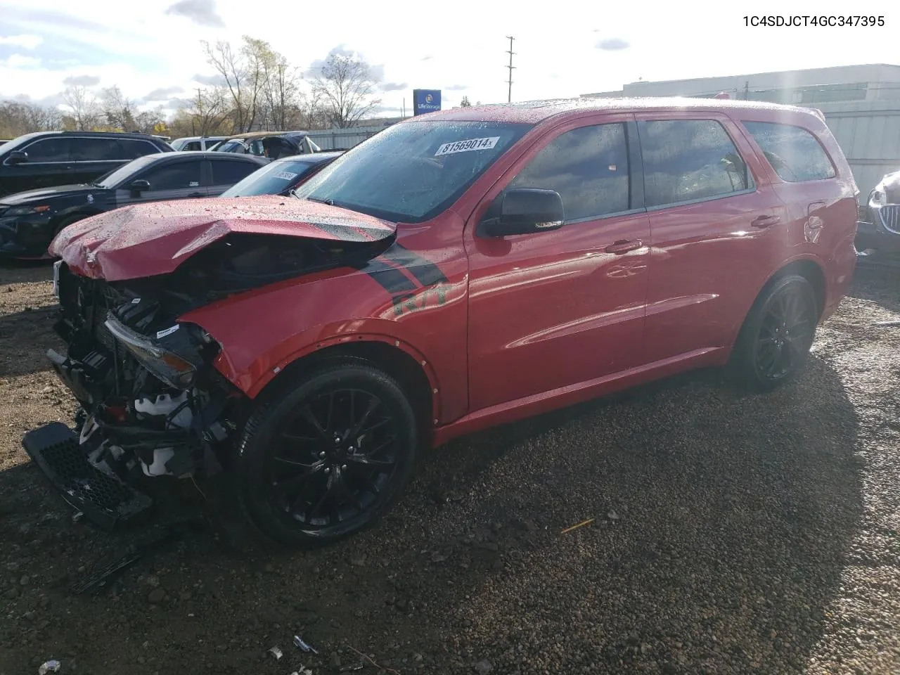 2016 Dodge Durango R/T VIN: 1C4SDJCT4GC347395 Lot: 81569014