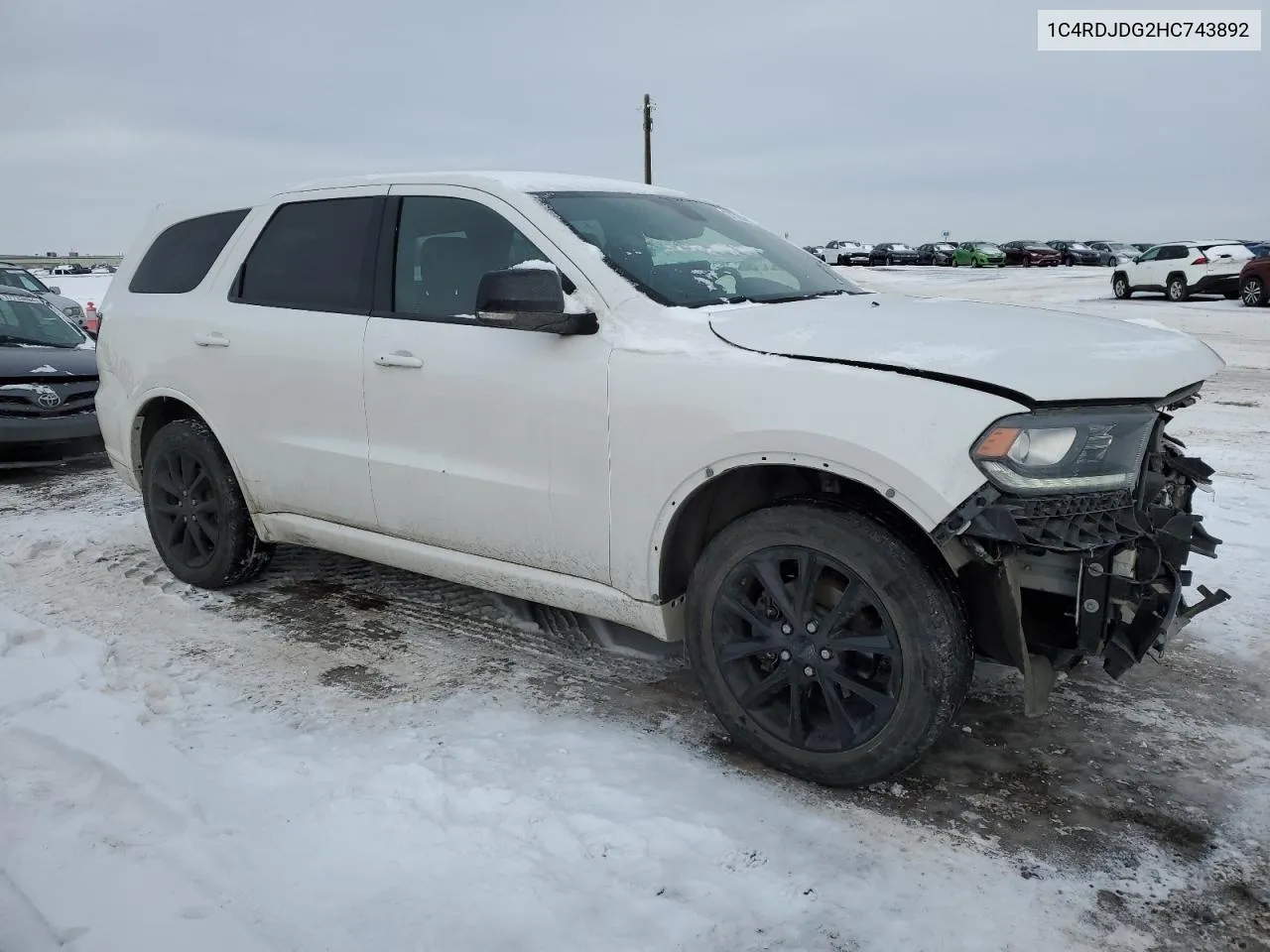 1C4RDJDG2HC743892 2017 Dodge Durango Gt