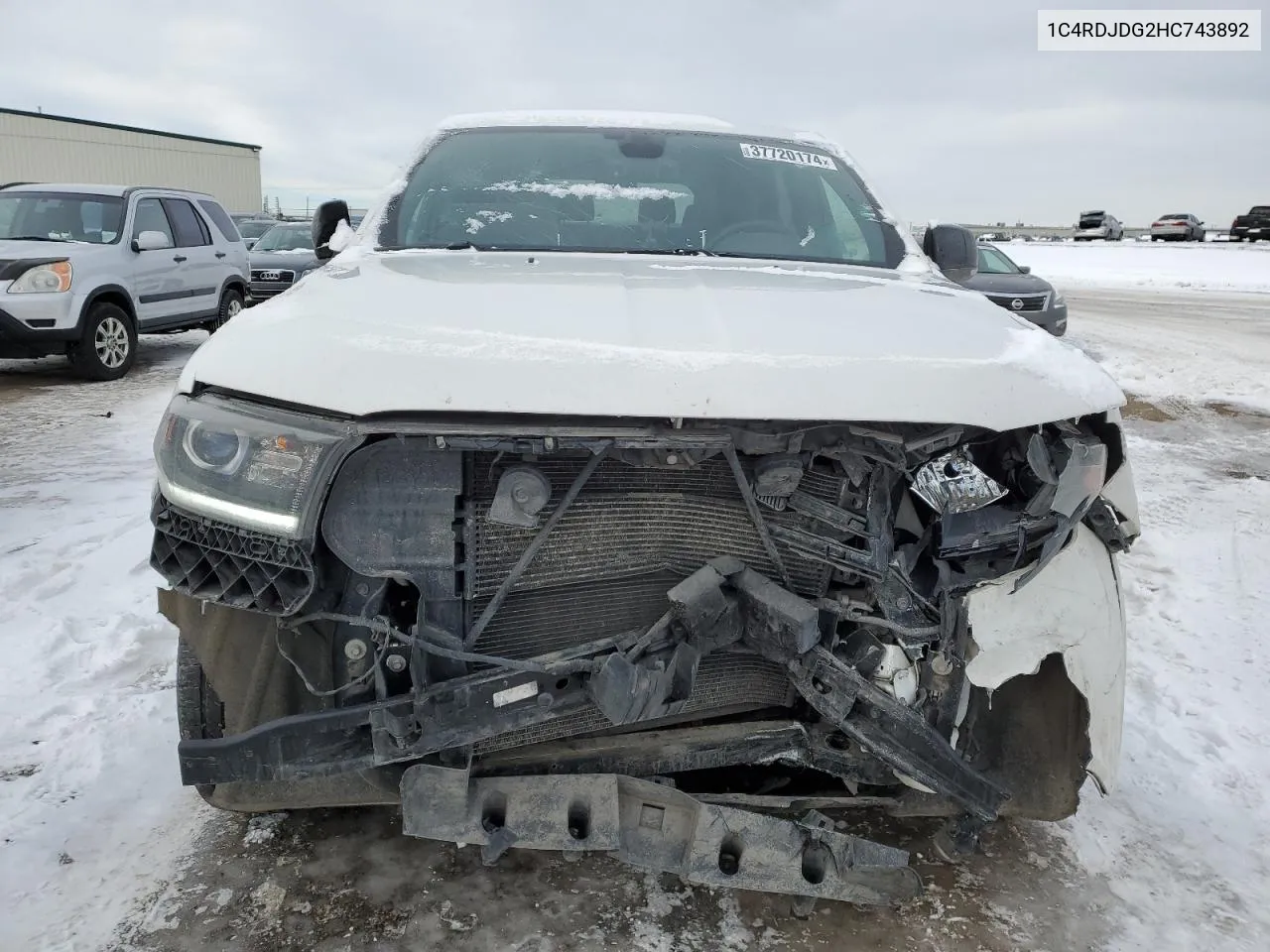 2017 Dodge Durango Gt VIN: 1C4RDJDG2HC743892 Lot: 37720174