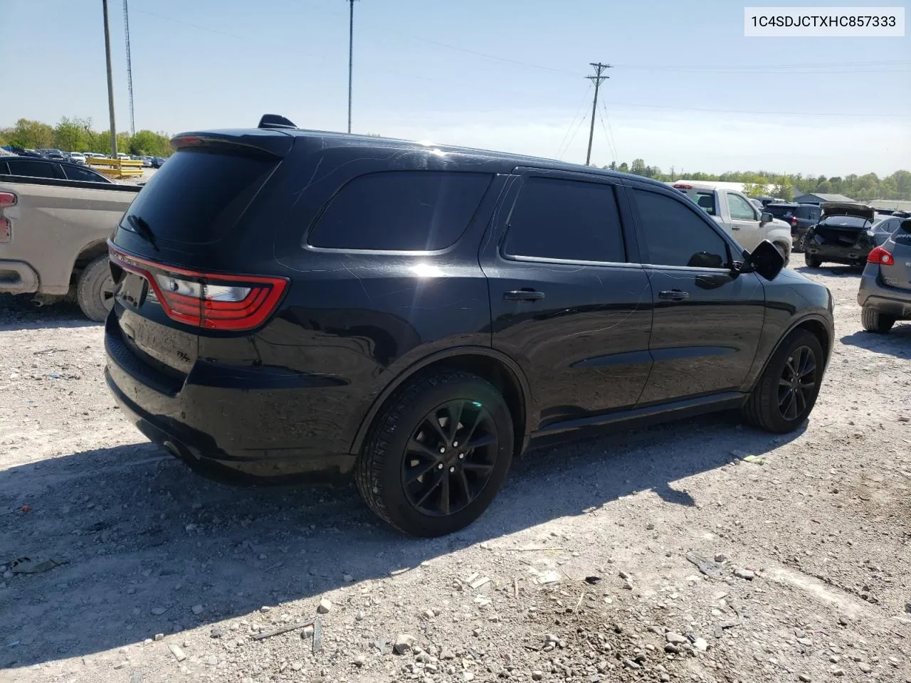 2017 Dodge Durango R/T VIN: 1C4SDJCTXHC857333 Lot: 52517284