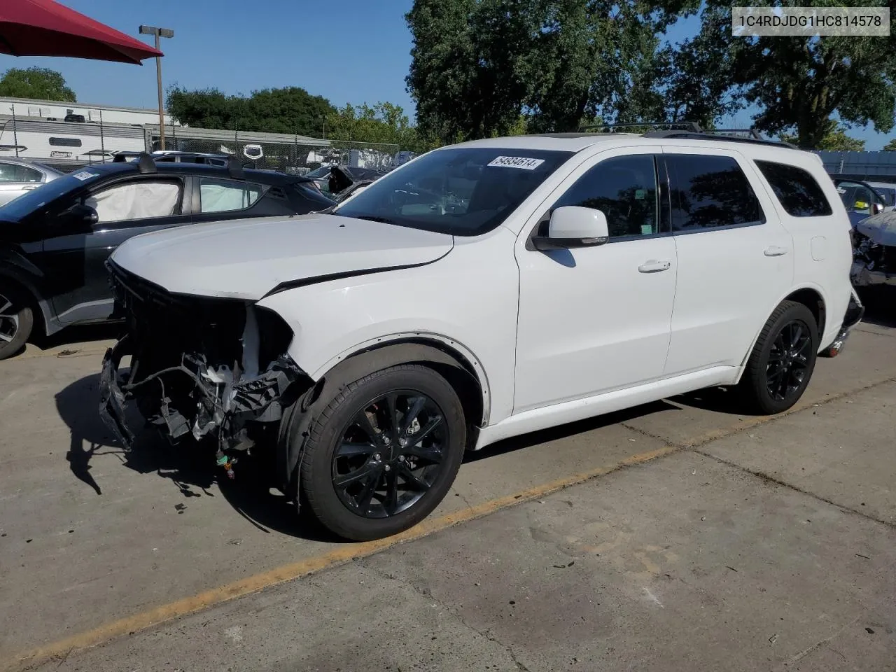 1C4RDJDG1HC814578 2017 Dodge Durango Gt