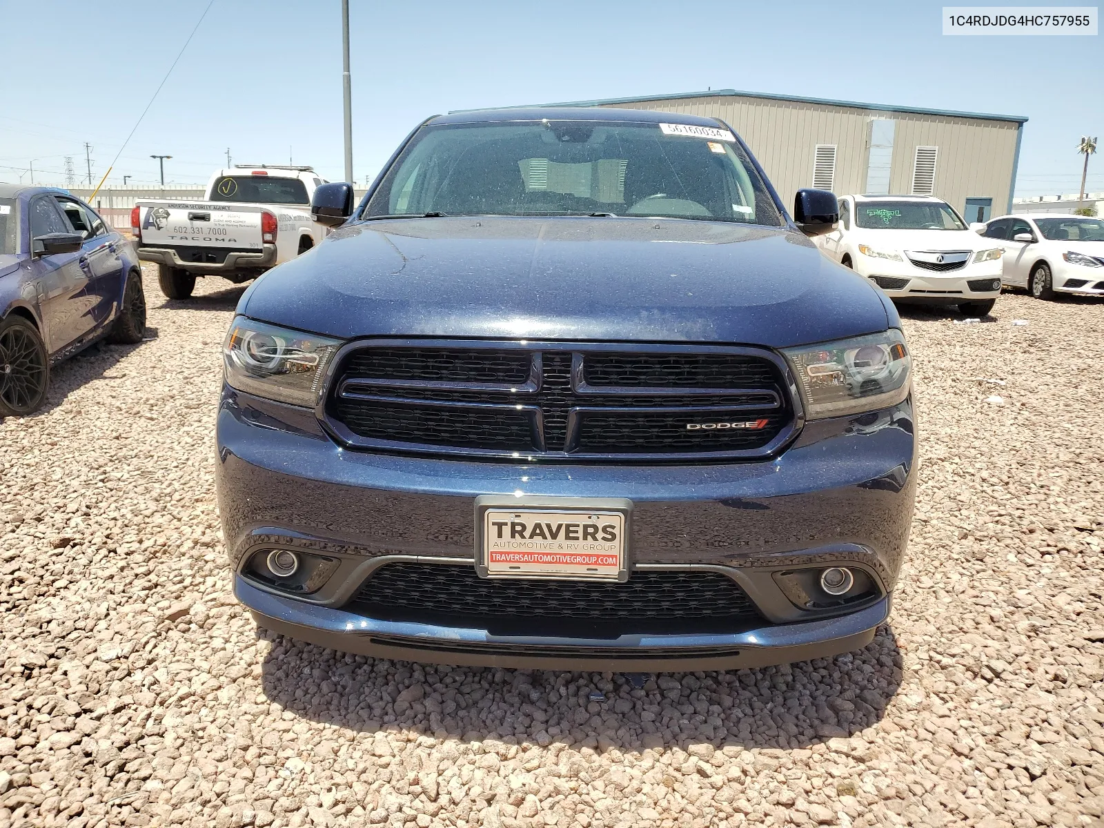 2017 Dodge Durango Gt VIN: 1C4RDJDG4HC757955 Lot: 56160034