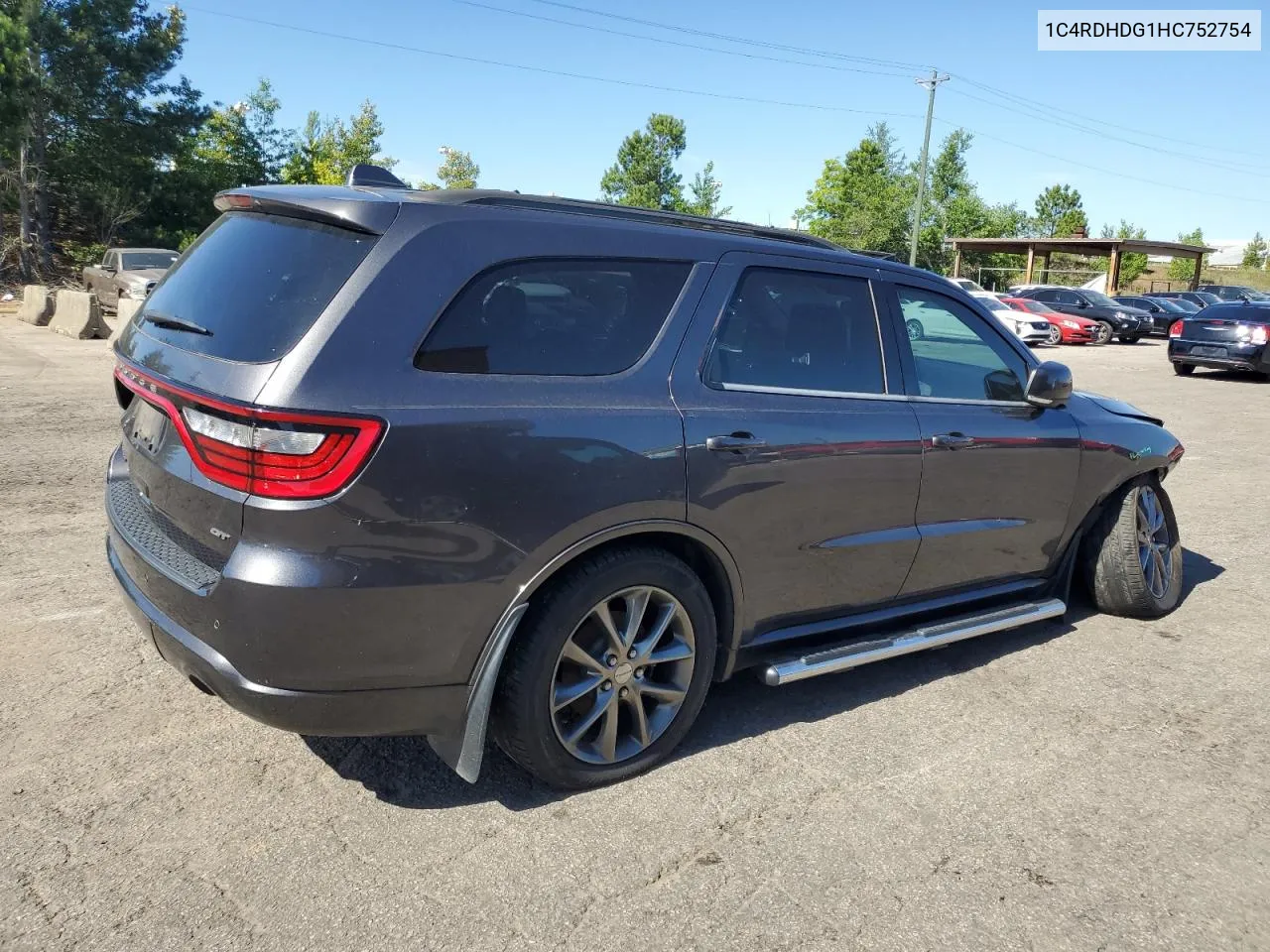 2017 Dodge Durango Gt VIN: 1C4RDHDG1HC752754 Lot: 56204394