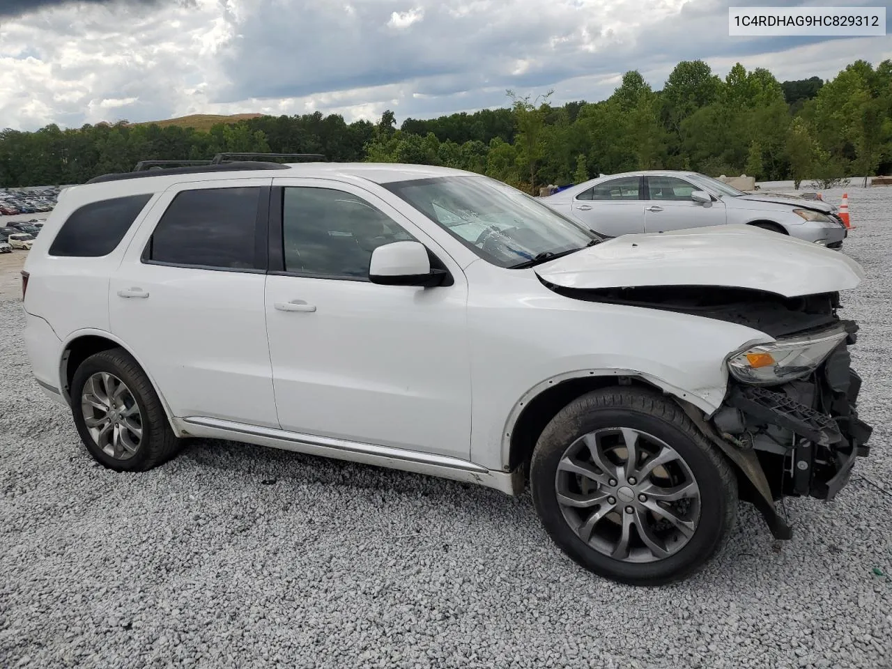 2017 Dodge Durango Sxt VIN: 1C4RDHAG9HC829312 Lot: 61275814