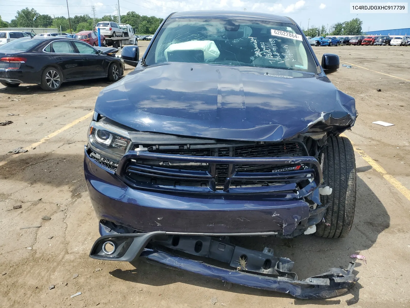 2017 Dodge Durango Gt VIN: 1C4RDJDGXHC917739 Lot: 62022864