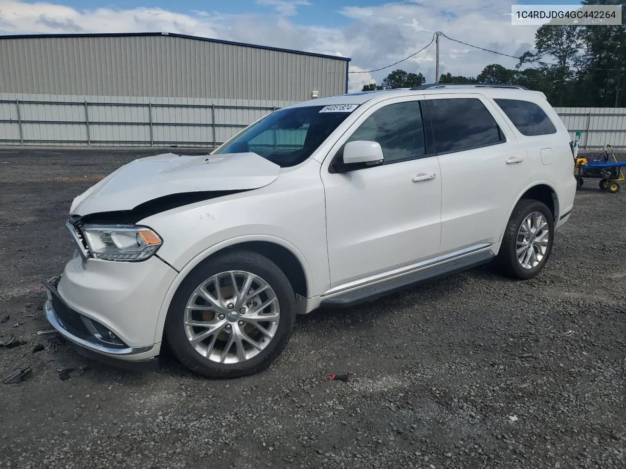 2017 Dodge Durango Limited VIN: 1C4RDJDG4GC442264 Lot: 64051824