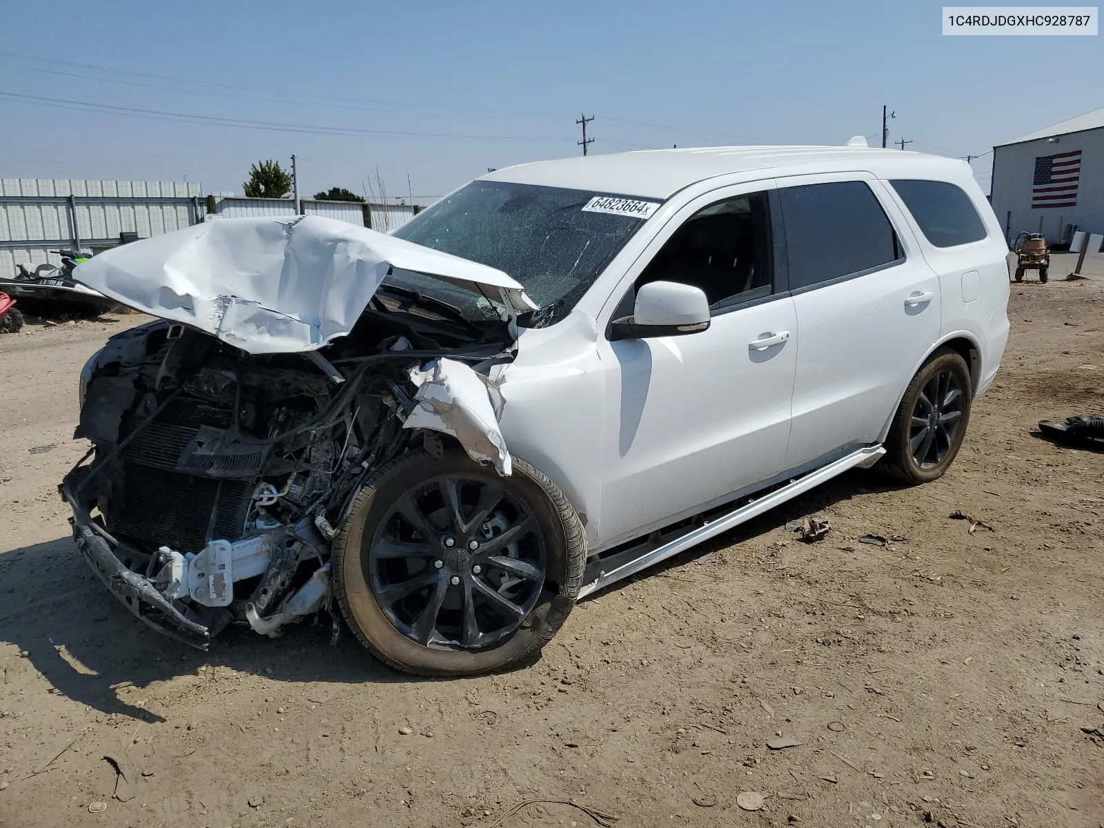 2017 Dodge Durango Gt VIN: 1C4RDJDGXHC928787 Lot: 64823664