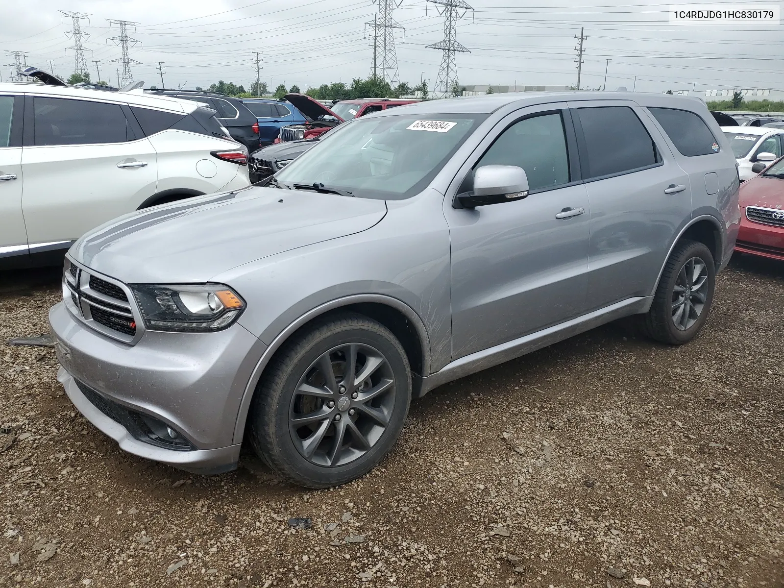 2017 Dodge Durango Gt VIN: 1C4RDJDG1HC830179 Lot: 65439684