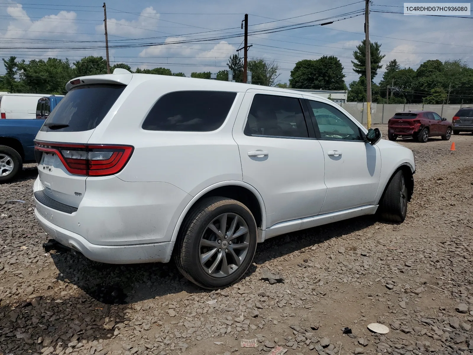 2017 Dodge Durango Gt VIN: 1C4RDHDG7HC936080 Lot: 65444024