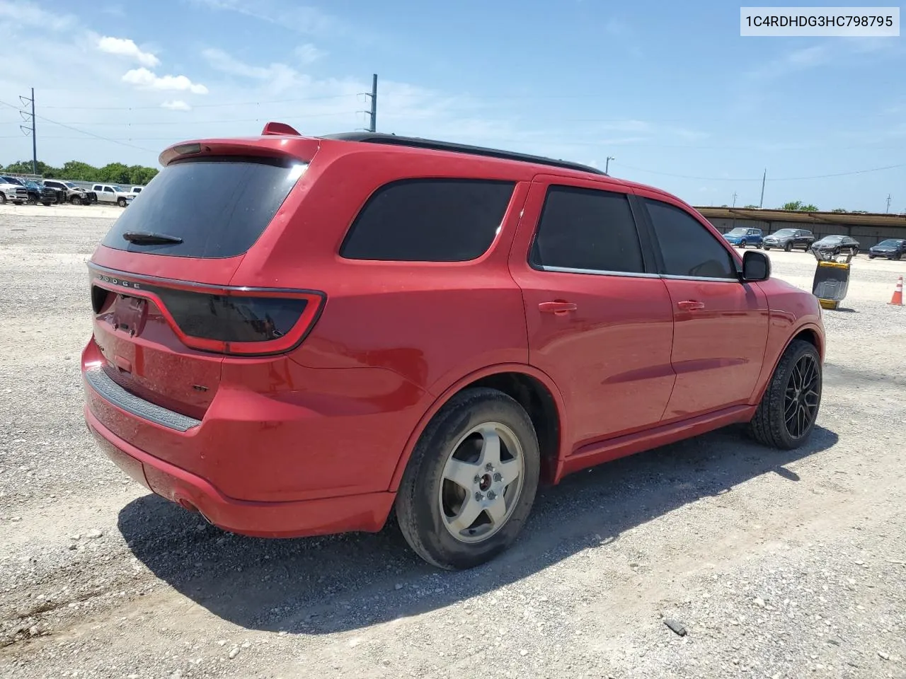 2017 Dodge Durango Gt VIN: 1C4RDHDG3HC798795 Lot: 65899304