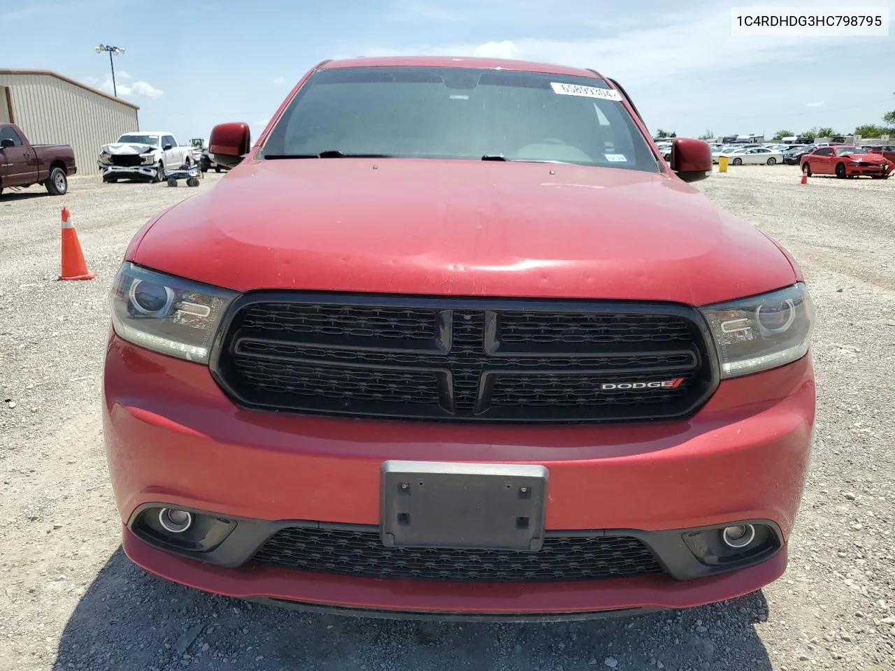 2017 Dodge Durango Gt VIN: 1C4RDHDG3HC798795 Lot: 65899304