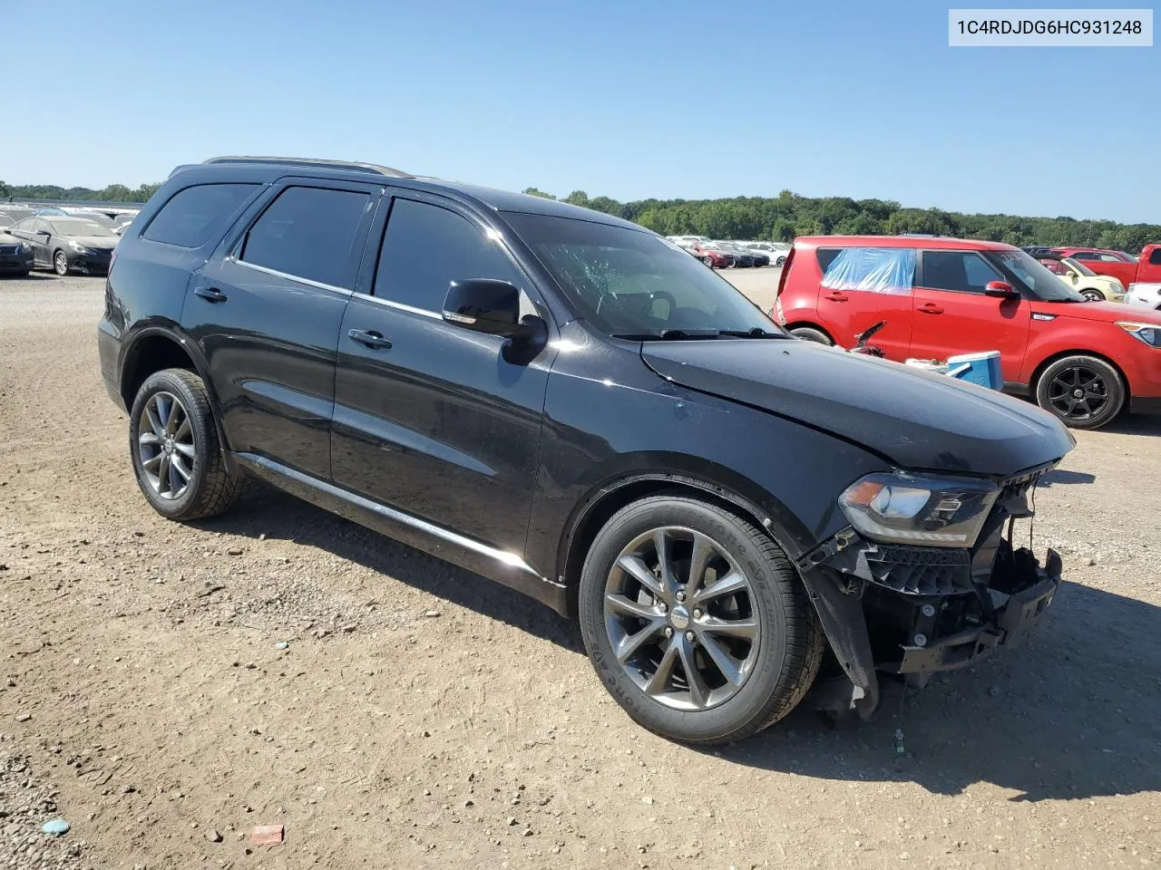 1C4RDJDG6HC931248 2017 Dodge Durango Gt