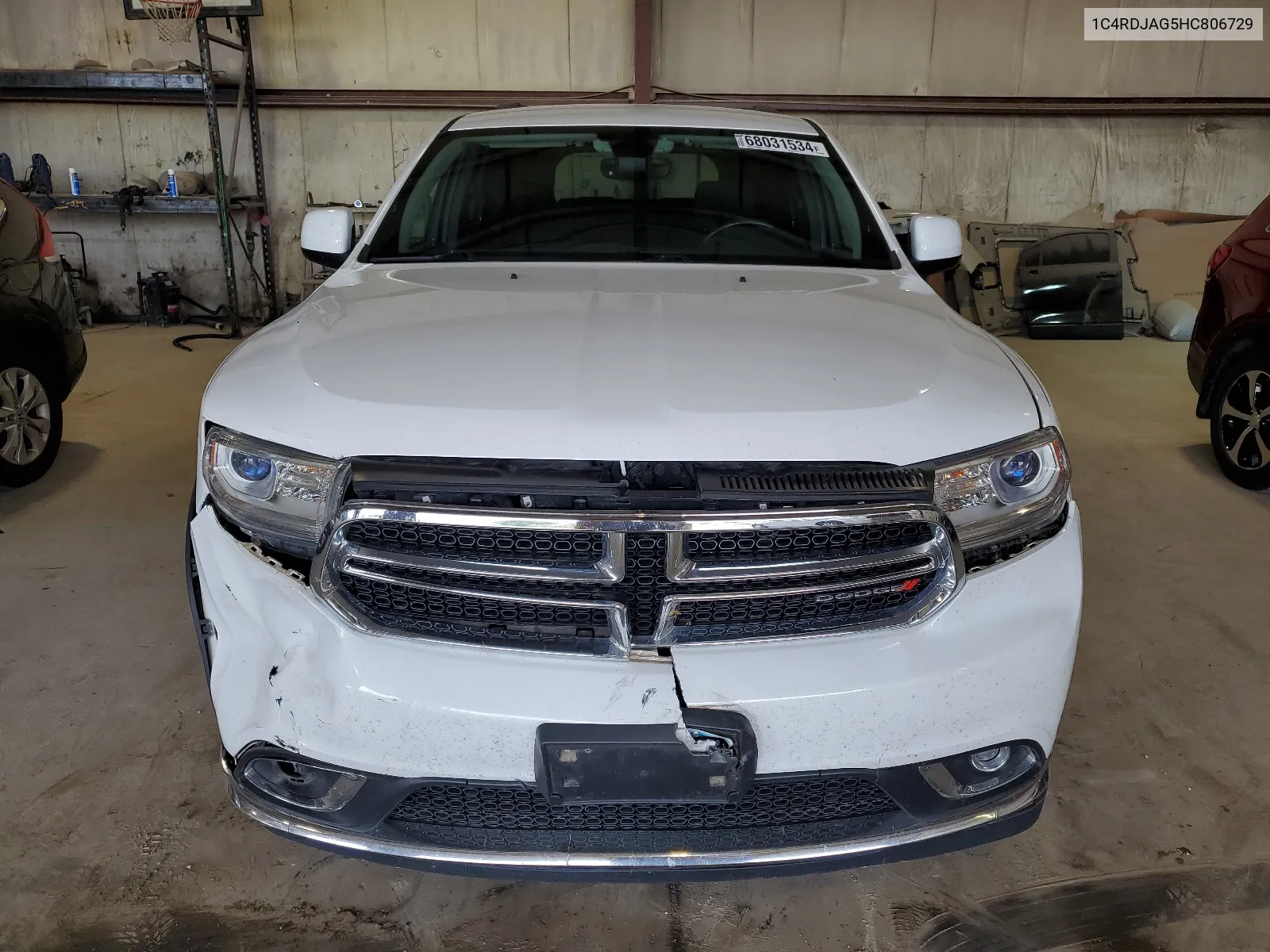 2017 Dodge Durango Sxt VIN: 1C4RDJAG5HC806729 Lot: 68031534