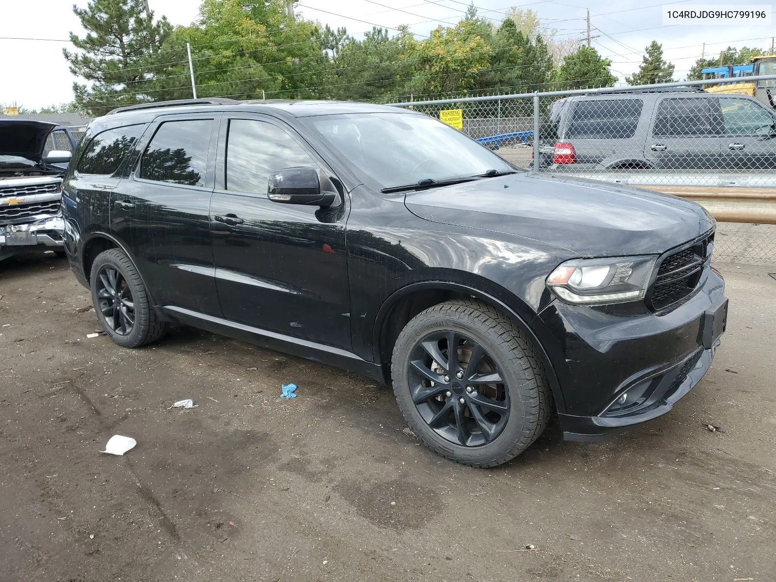 2017 Dodge Durango Gt VIN: 1C4RDJDG9HC799196 Lot: 68555614