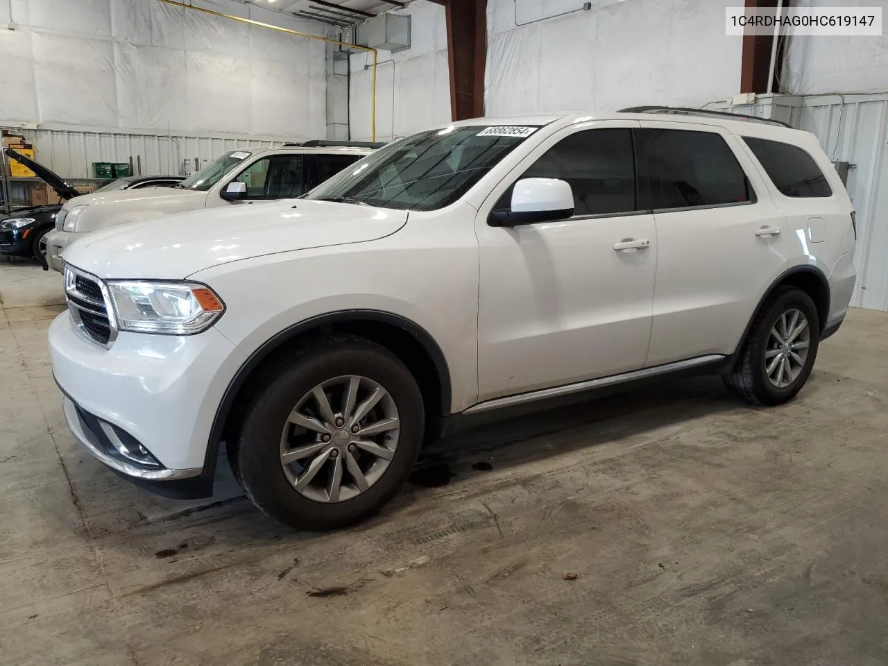 2017 Dodge Durango Sxt VIN: 1C4RDHAG0HC619147 Lot: 68862854