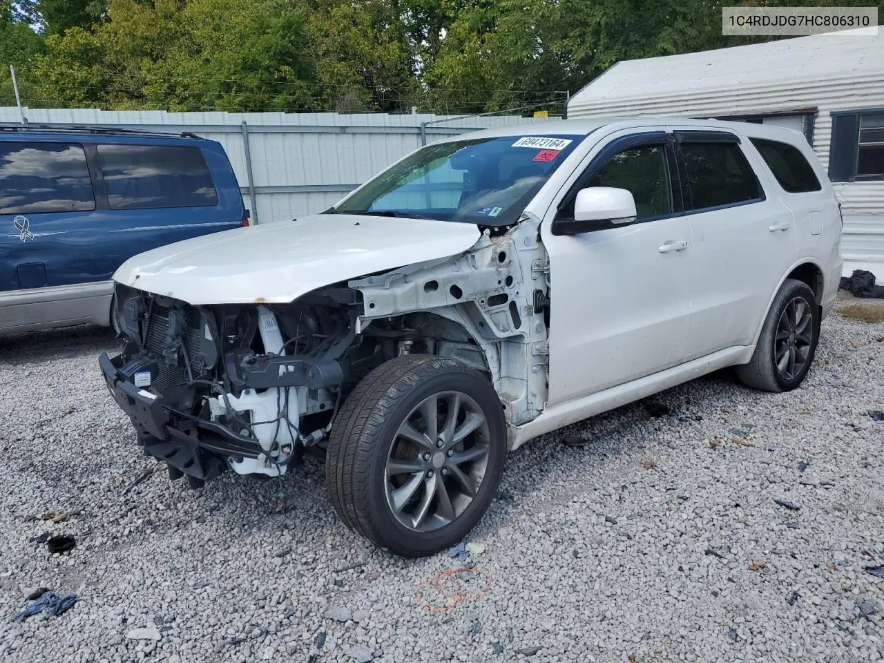 2017 Dodge Durango Gt VIN: 1C4RDJDG7HC806310 Lot: 69473164