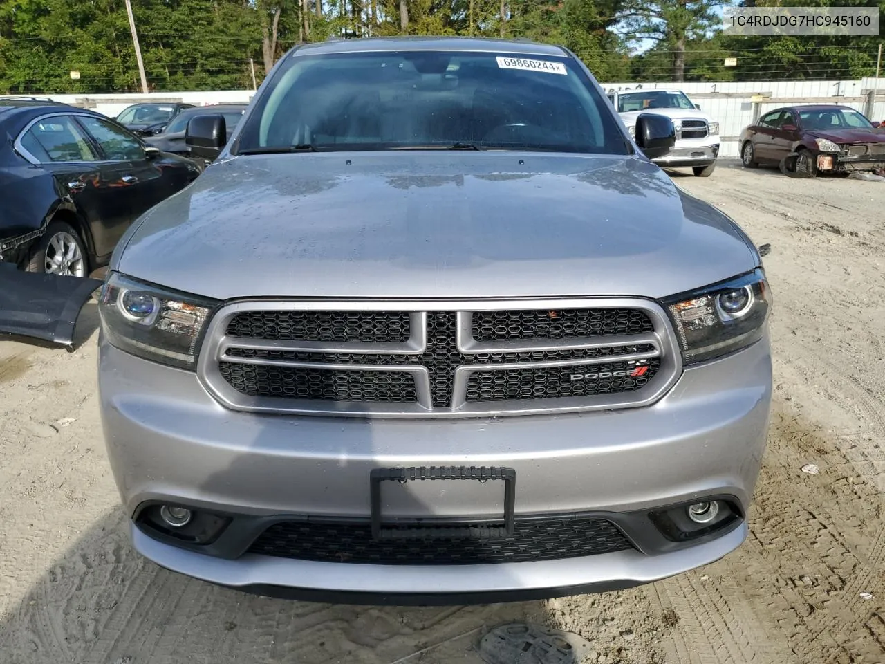 2017 Dodge Durango Gt VIN: 1C4RDJDG7HC945160 Lot: 69860244