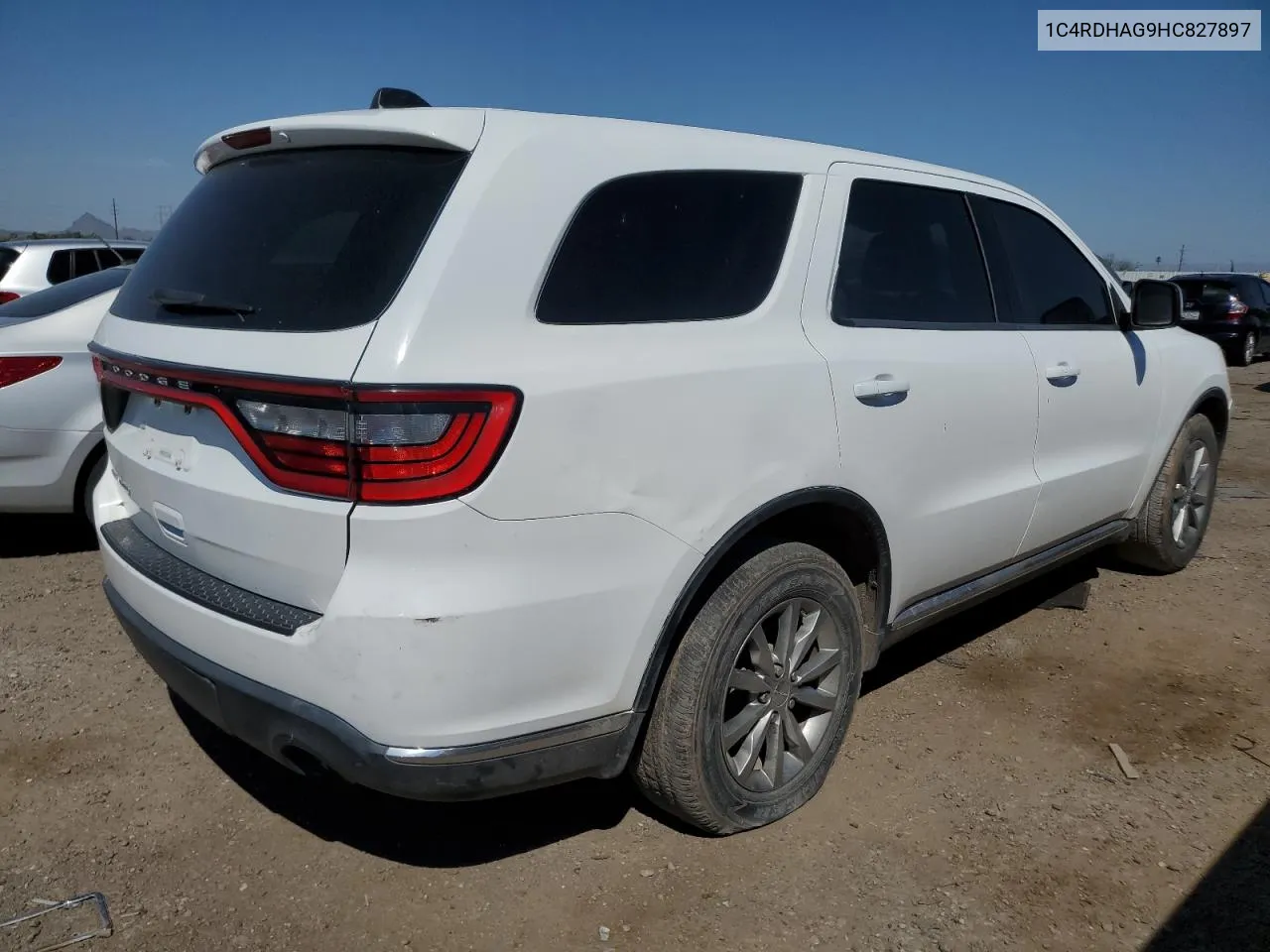 2017 Dodge Durango Sxt VIN: 1C4RDHAG9HC827897 Lot: 70250654