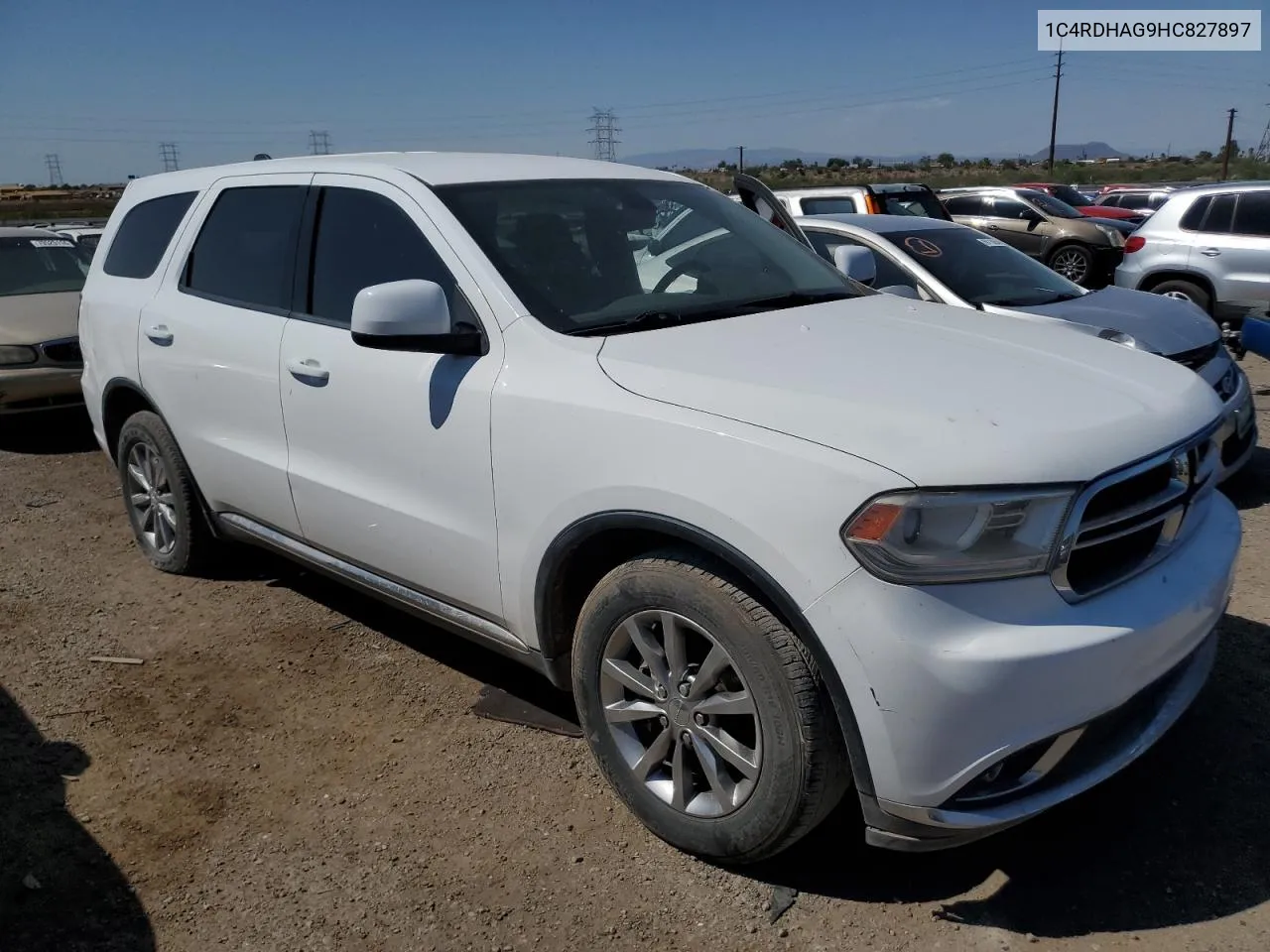 2017 Dodge Durango Sxt VIN: 1C4RDHAG9HC827897 Lot: 70250654