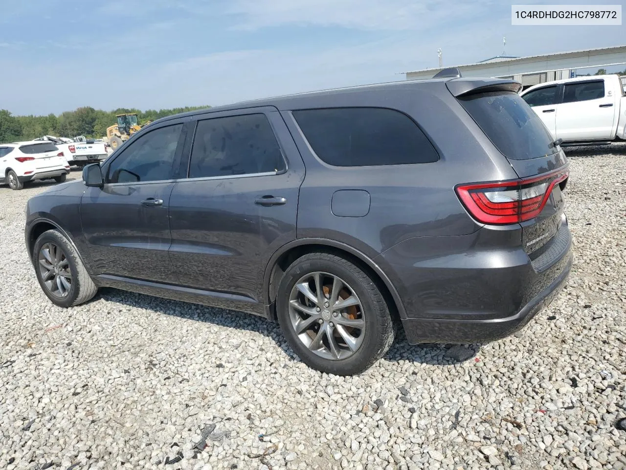 2017 Dodge Durango Gt VIN: 1C4RDHDG2HC798772 Lot: 70472134