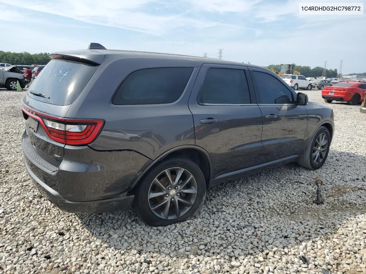 2017 Dodge Durango Gt VIN: 1C4RDHDG2HC798772 Lot: 70472134