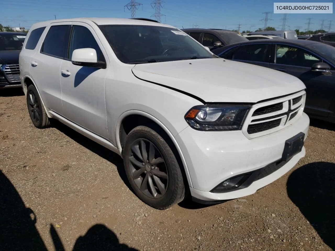 1C4RDJDG0HC725021 2017 Dodge Durango Gt