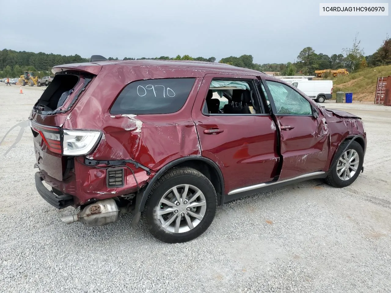 2017 Dodge Durango Sxt VIN: 1C4RDJAG1HC960970 Lot: 70956343