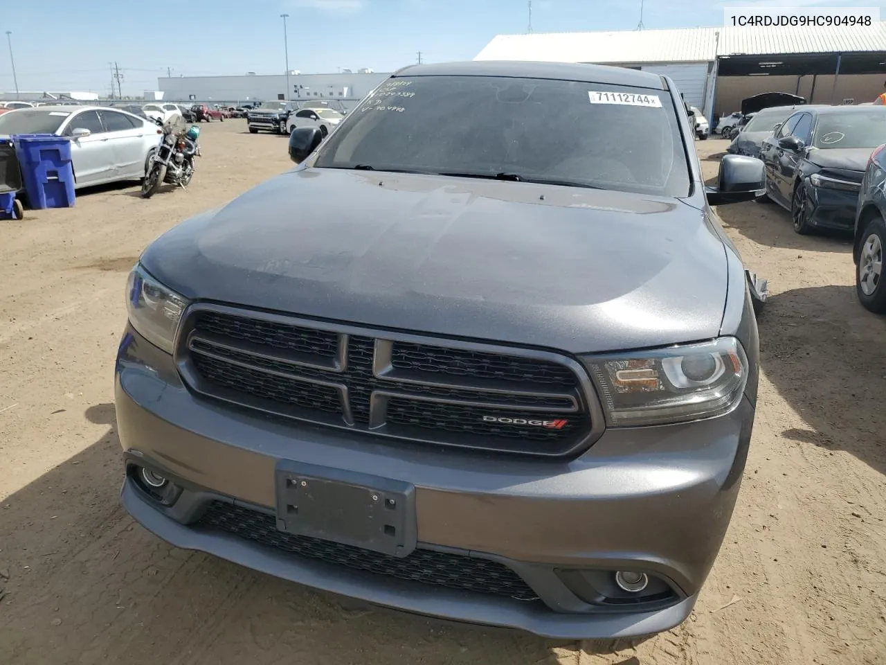 2017 Dodge Durango Gt VIN: 1C4RDJDG9HC904948 Lot: 71112744