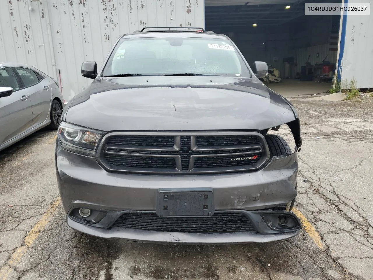 2017 Dodge Durango Gt VIN: 1C4RDJDG1HC926037 Lot: 71125704