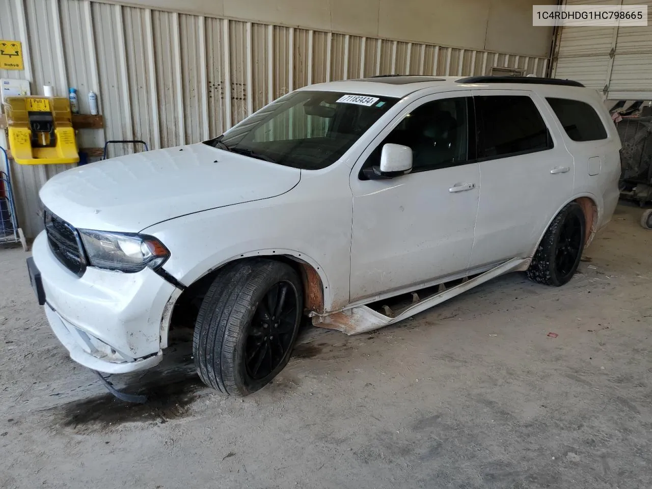 2017 Dodge Durango Gt VIN: 1C4RDHDG1HC798665 Lot: 71183434