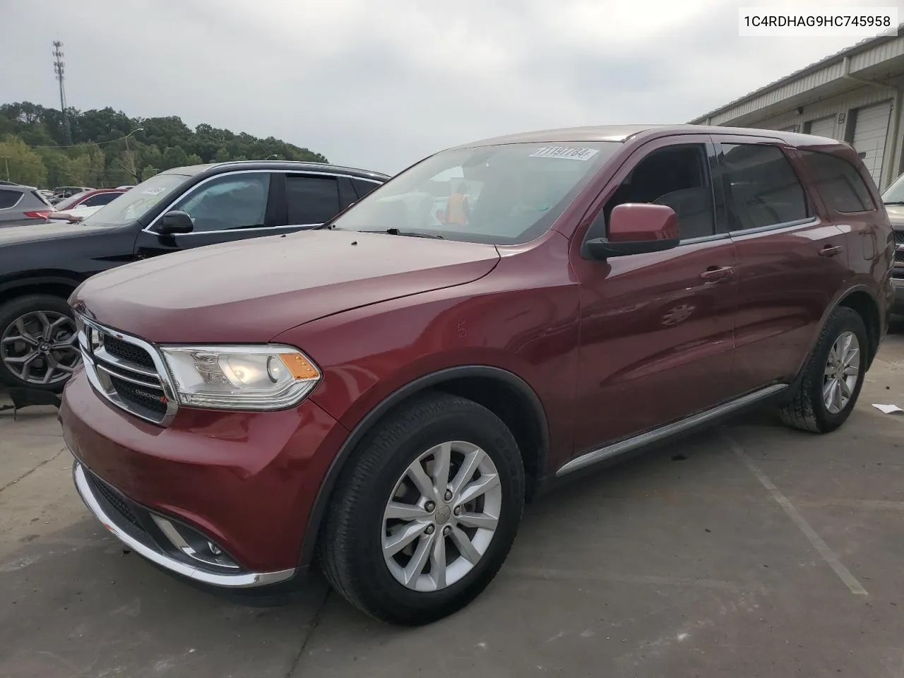 2017 Dodge Durango Sxt VIN: 1C4RDHAG9HC745958 Lot: 71197784