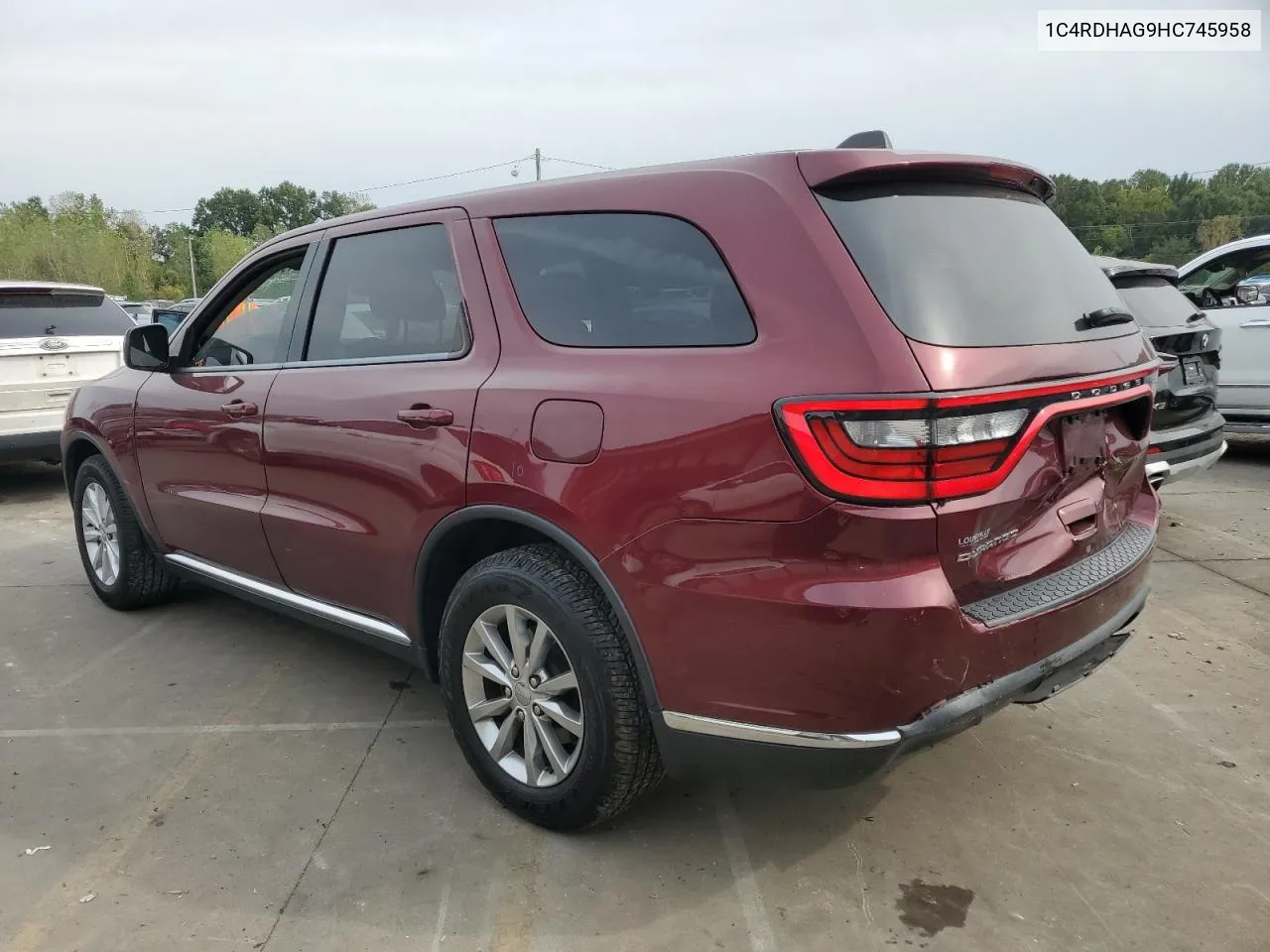 2017 Dodge Durango Sxt VIN: 1C4RDHAG9HC745958 Lot: 71197784